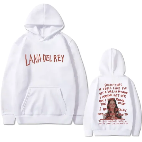 Lana Del Rey Get Free Lyrics Graphic Print Hoodie